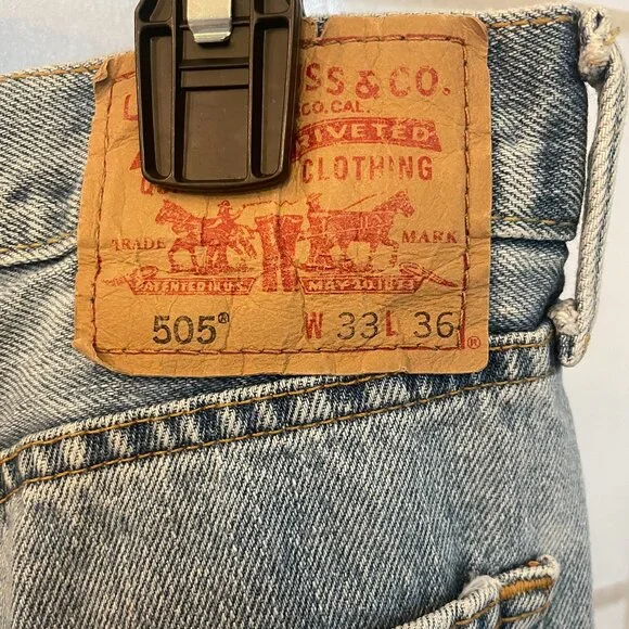 Levi's 505 Straight Fit Men's Jeans 33W x 36L - Picture 6 of 8